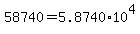 58740=5.8740%2A10%5E4