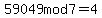 59049mod7=%094