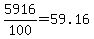 5916%2F100+=+59.16