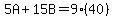 5A%2B15B=9%2840%29