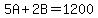 5A%2B2B=1200