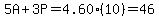 5A%2B3P=4.60%2810%29=46