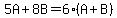 5A%2B8B=6%28A%2BB%29