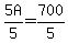 5A%2F5=700%2F5