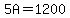 5A=1200