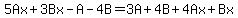 5Ax%2B3Bx-A-4B=3A%2B4B%2B4Ax%2BBx