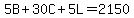 5B%2B30C%2B5L=2150