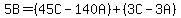 5B=%2845C-140A%29%2B%283C-3A%29