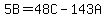 5B=48C-143A