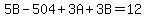 5B-504%2B3A%2B3B=12
