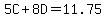 5C%2B8D=11.75