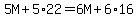 5M%2B5%2A22=6M%2B6%2A16