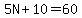 5N%2B10=60