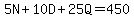 5N%2B10D%2B25Q=450
