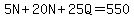 5N%2B20N%2B25Q=550