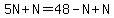 5N%2BN=48-N%2BN