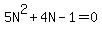5N%5E2%2B4N-1=0