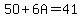 5O%2B6A=41