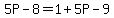 5P-8=1%2B5P-9