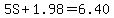 5S%2B1.98=6.40