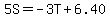 5S=-3T%2B6.40