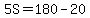 5S=180-20