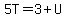 5T=3%2BU