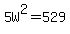 5W%5E2+=+529