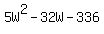 5W%5E2-32W-336