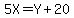 5X=Y%2B20%29