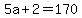5a%2B2=170