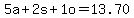 5a%2B2s%2B1o+=+13.70