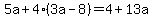 5a%2B4%283a-8%29=4%2B13a
