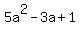 5a%5E2-3a%2B1