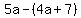 5a-%284a%2B7%29