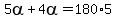 5alpha%2B4alpha=180%2A5