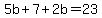 5b%2B7%2B2b=23