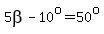 5beta-10%5Eo=50%5Eo