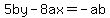 5by-8ax=-ab