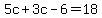 5c%2B3c-6=18