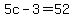 5c-3=52