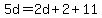 5d=2d%2B2%2B11