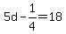 5d-1%2F4=18