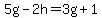 5g-2h=3g%2B1