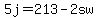 5j=213-2sw
