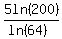 5ln%28200%29%2F%28ln%2864%29%29