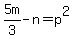 5m%2F3-n=p%5E2