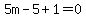 5m-5%2B1=0