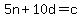5n%2B10d=c