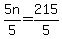 5n%2F5=215%2F5